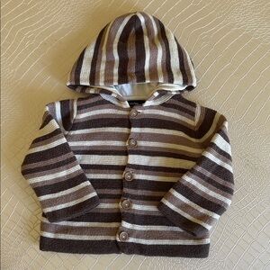 Baby Gap Striped Hooded Lined Baby Cardigan